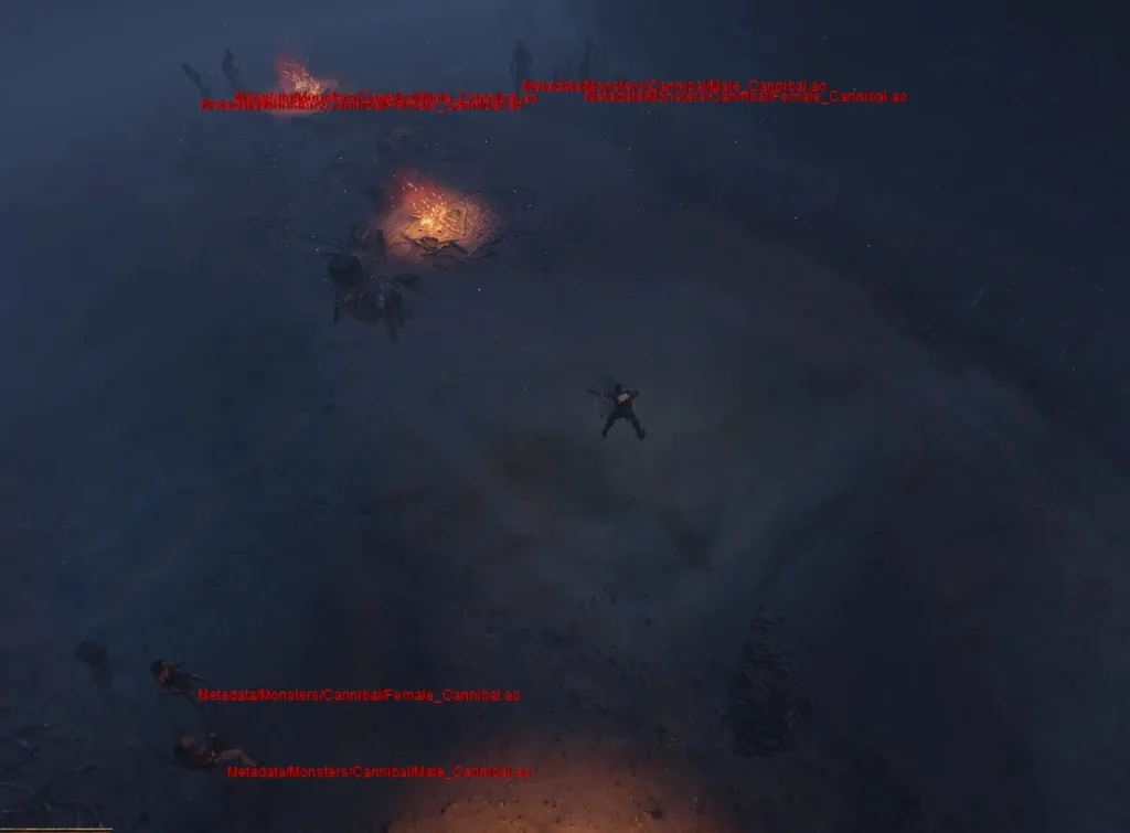 Path of Exile combat assist during a map fight