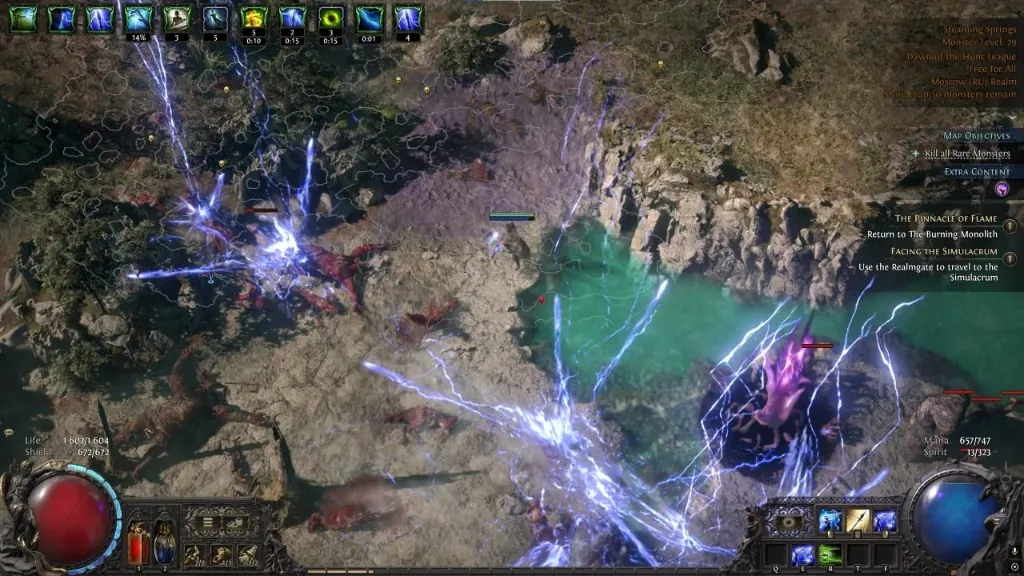 Path of Exile map reveal wireframe overlay